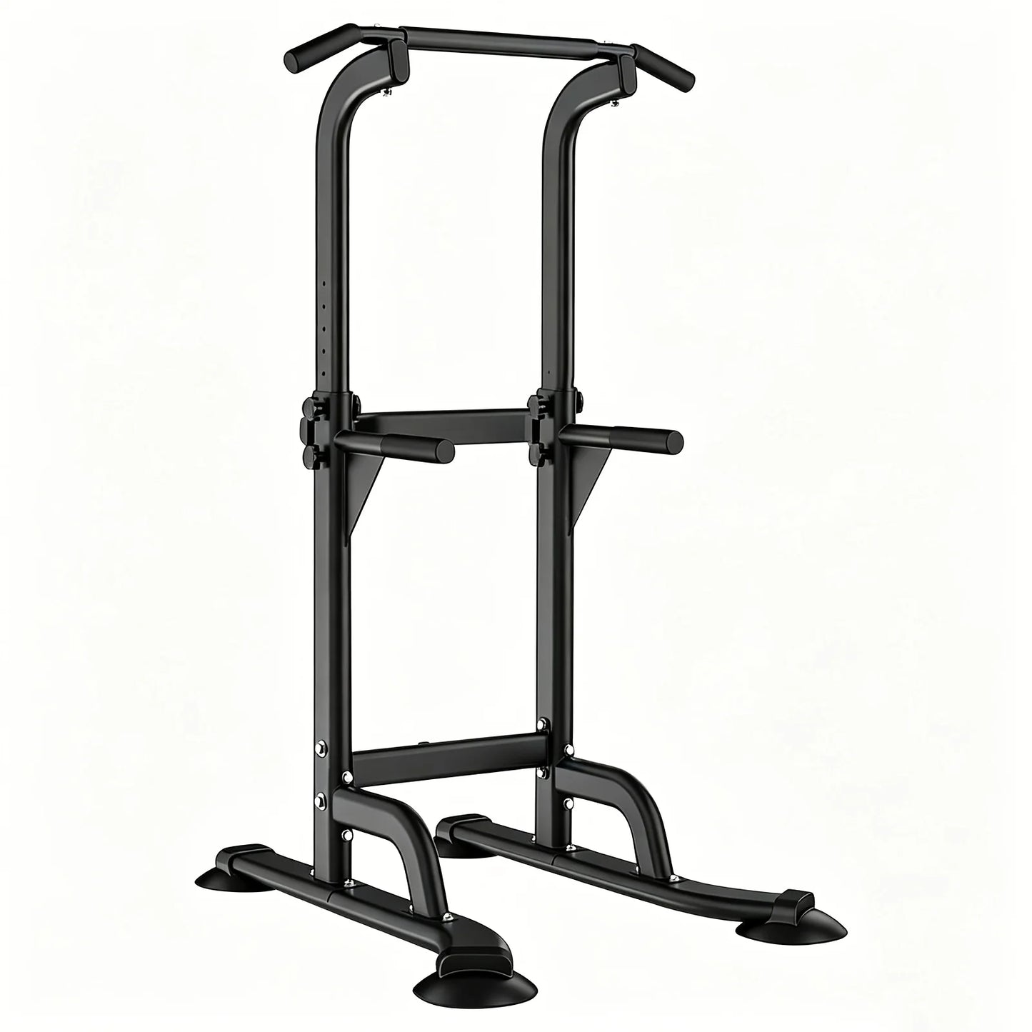 Klimmzugstation Höhenverstellbar – Freistehende Power Tower Dip Station für Homegym bis 150kg