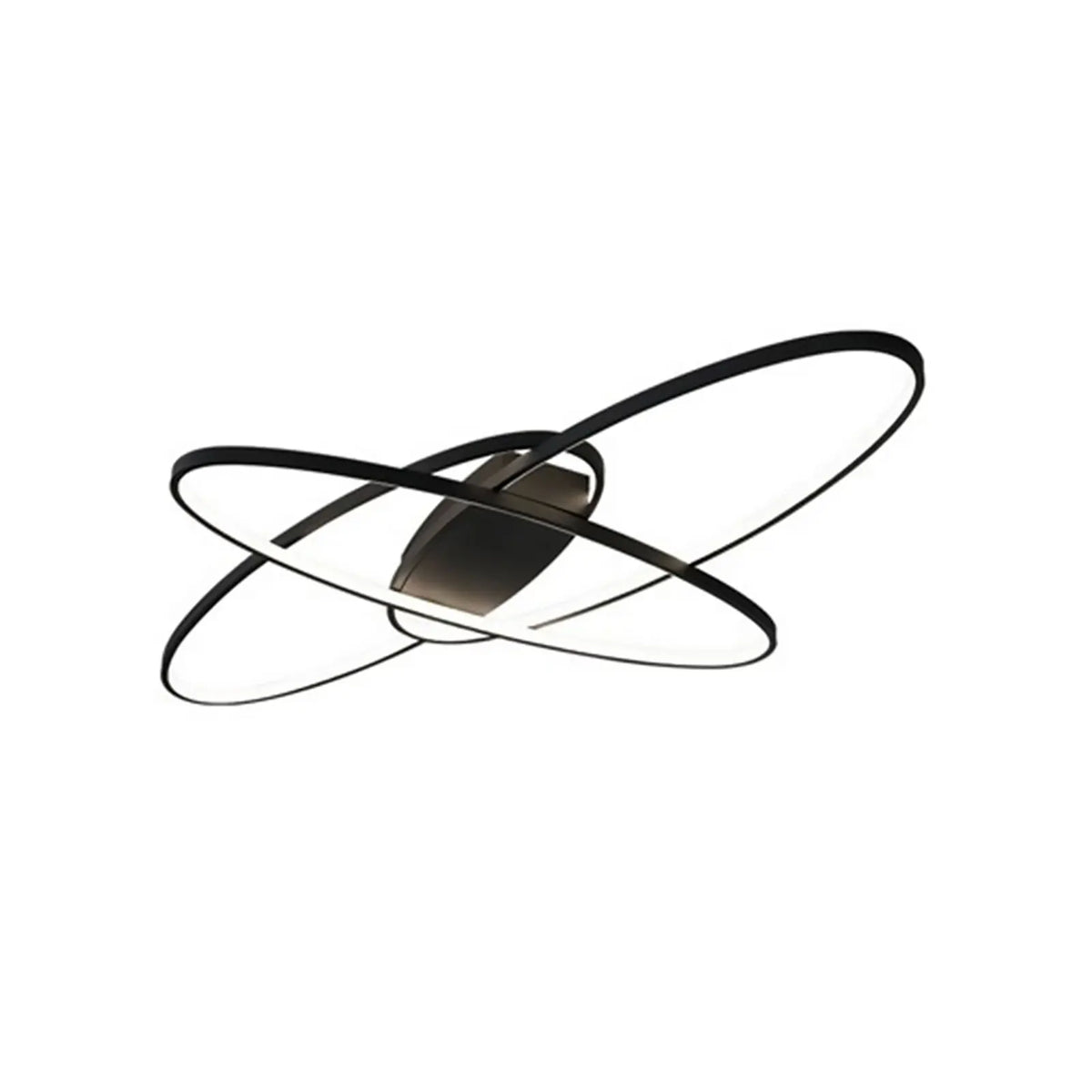LED Deckenleuchte Schwarz Dimmbar 95 cm – Moderne Designer Lampe mit Fernbedienung