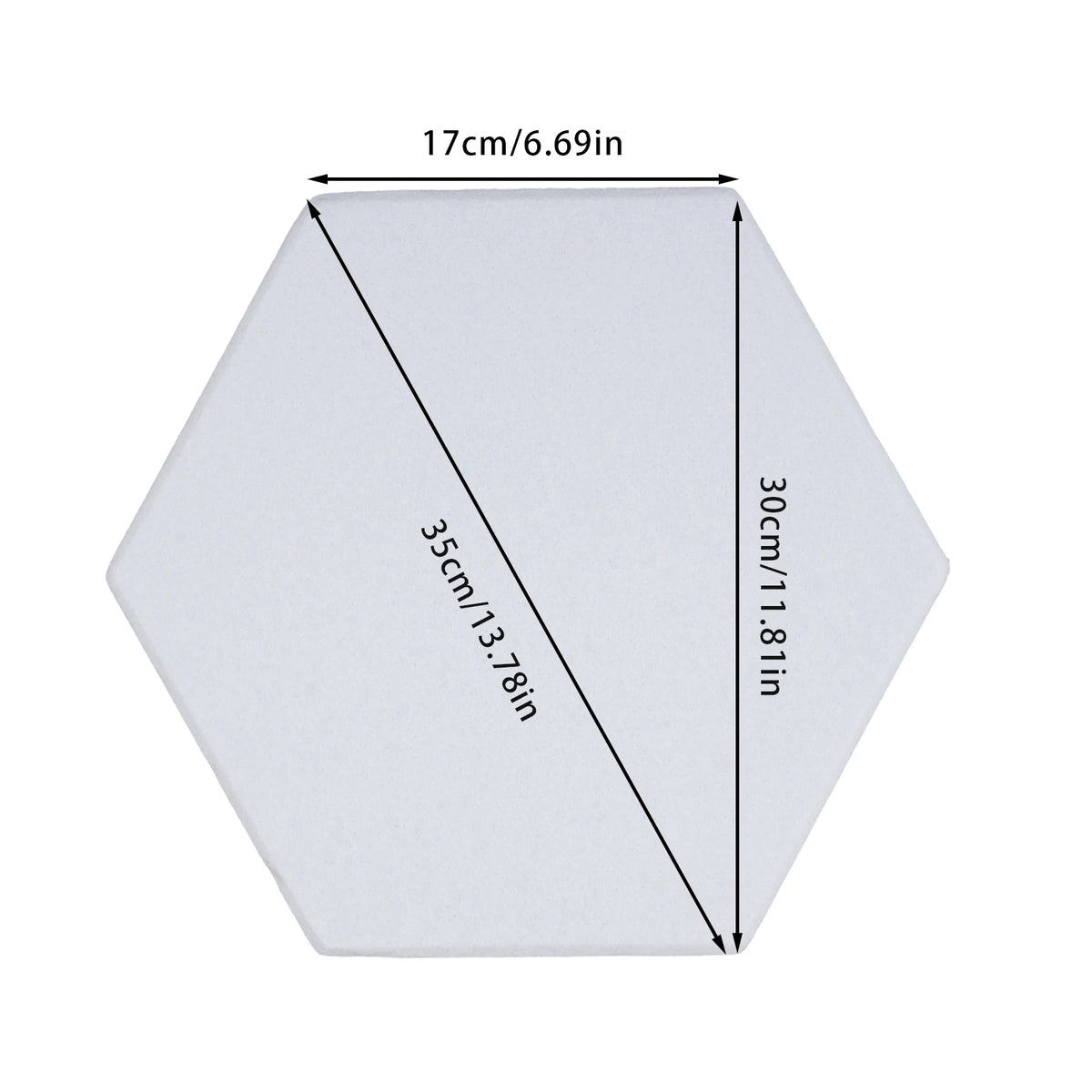 Hexagon Akustikpaneele 12er Set Selbstklebend 30x35cm – Weißer Schallschutz aus Polyester