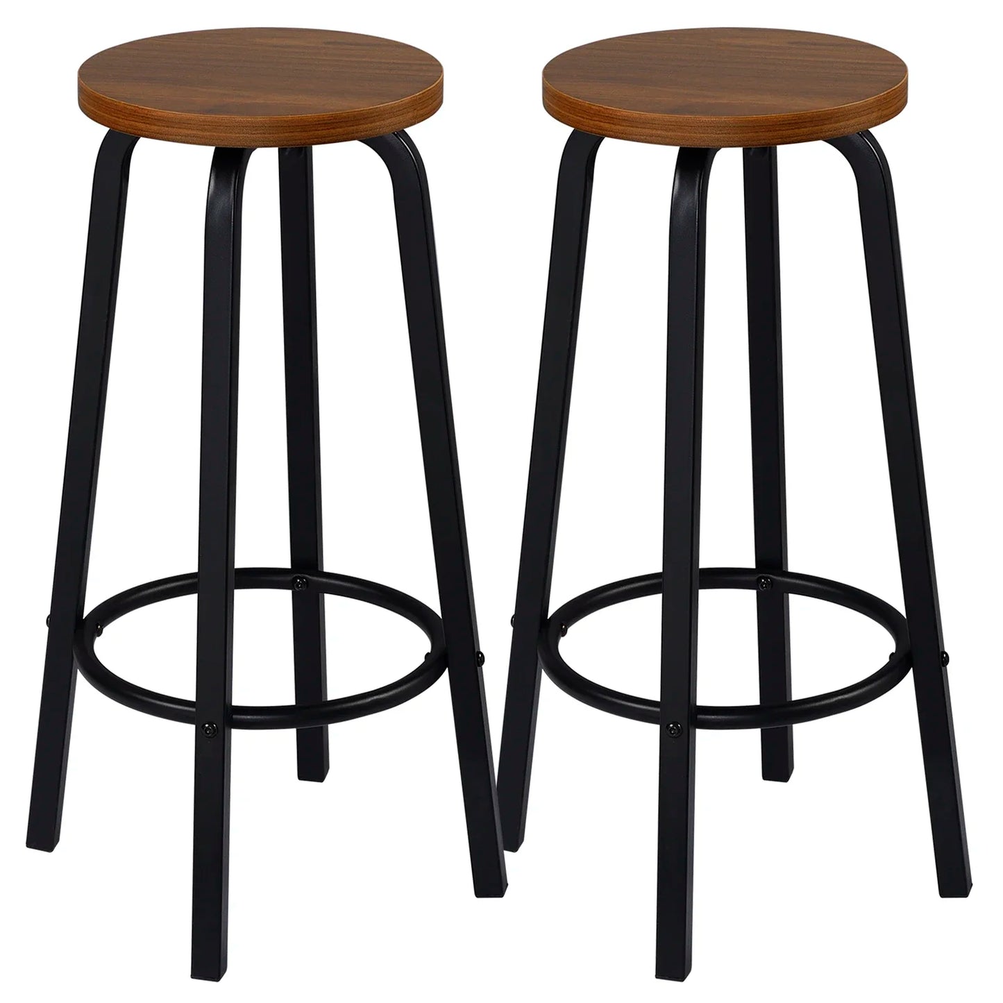 WOLTU Barhocker 2er Set Metall 72cm – Moderne Tresenstühle Holzoptik für Küche & Bar