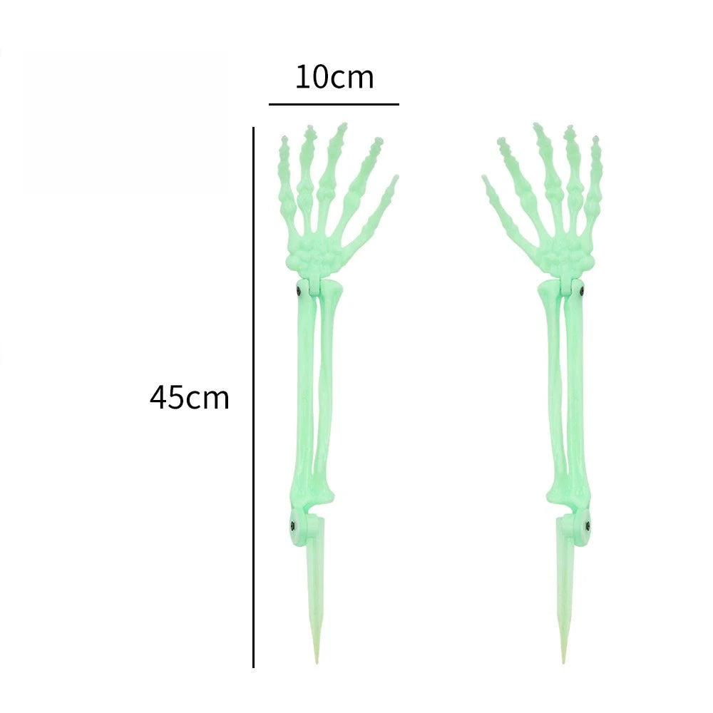 Halloween Skelett Set Garten Stecker – Realistische Knochen & Schädel Outdoor Deko