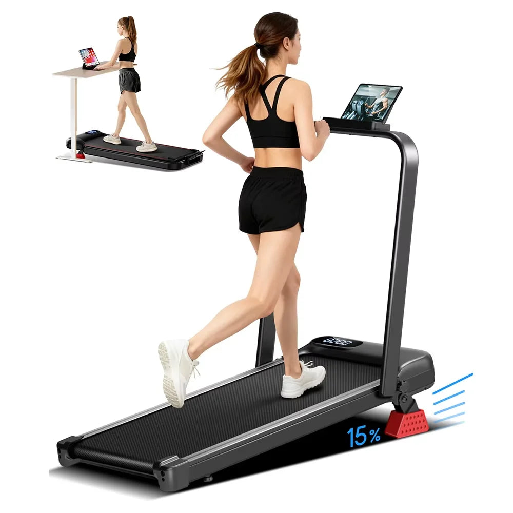 Laufband Klappbar mit Steigung – Leises Walking Pad für Zuhause bis 136kg