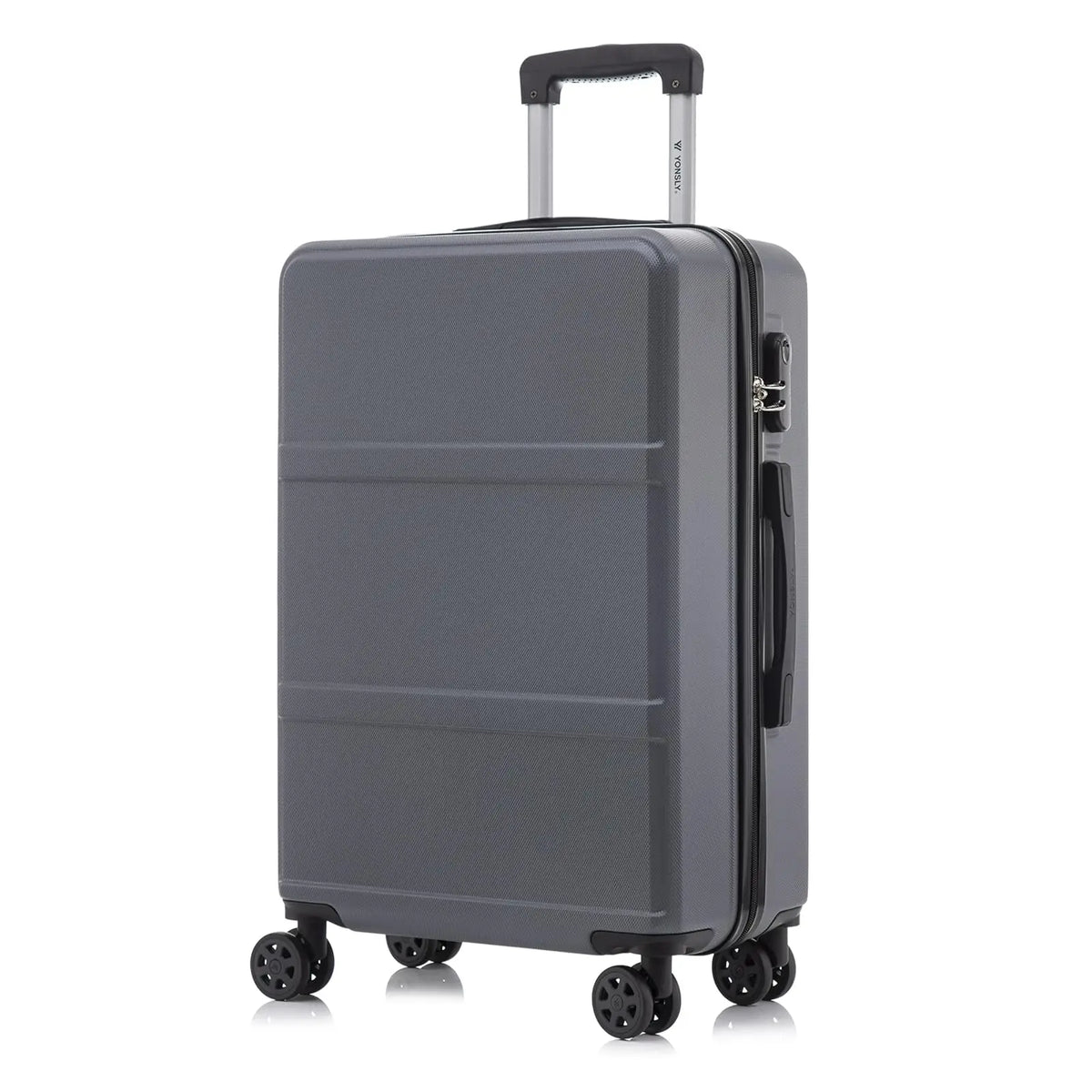 Hartschalen Koffer Schwarz 16 20 24 28 Zoll – Leichtes Reisekoffer Set mit TSA Schloss & 360 Rollen