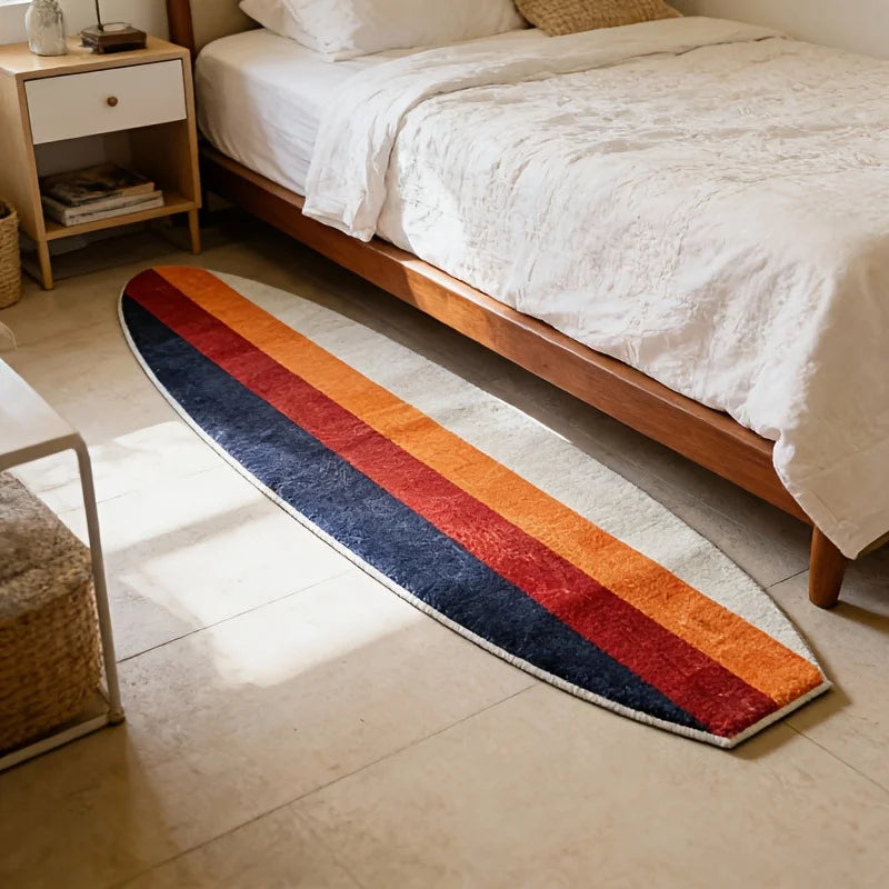 Surfbrett Teppich Tropisch Wave 120x170cm – Weicher Palmen Flurläufer & Kinderzimmer Matte