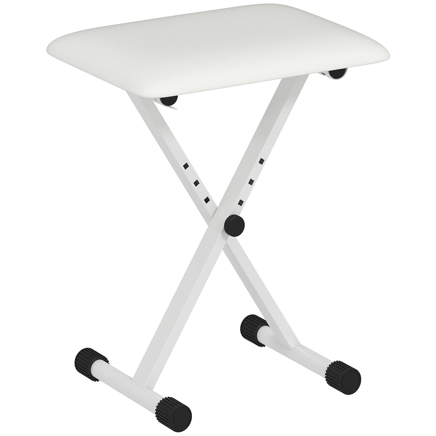 Klavierhocker Höhenverstellbar X-Rahmen 37-47cm – Faltbare Sitzbank Piano Stuhl Schwarz