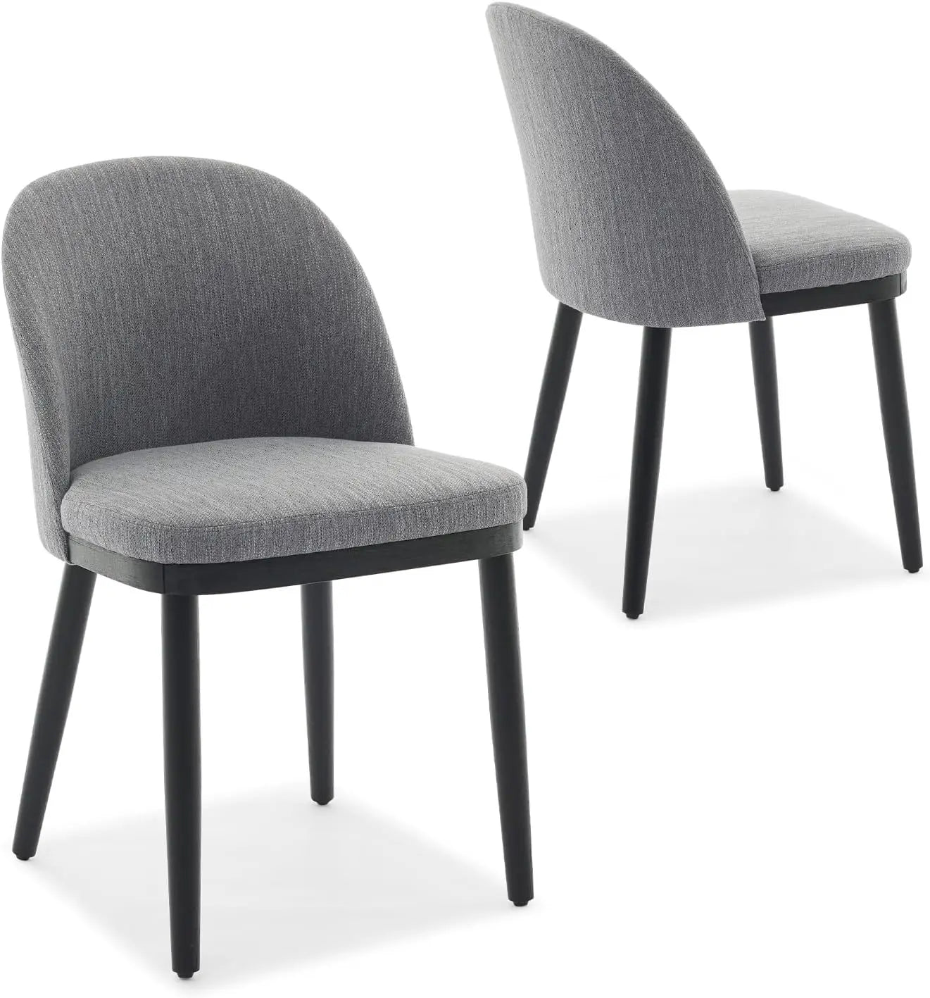 Barhocker 2er Set Beige mit Hoher Rückenlehne – Elegante Gepolsterte Esstischstühle Stoff