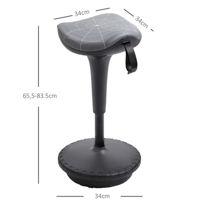 Ergonomische Stehhilfe Höhenverstellbar Schwarz – Dynamischer Stehhocker mit Wippfunktion & Sattelsitz
