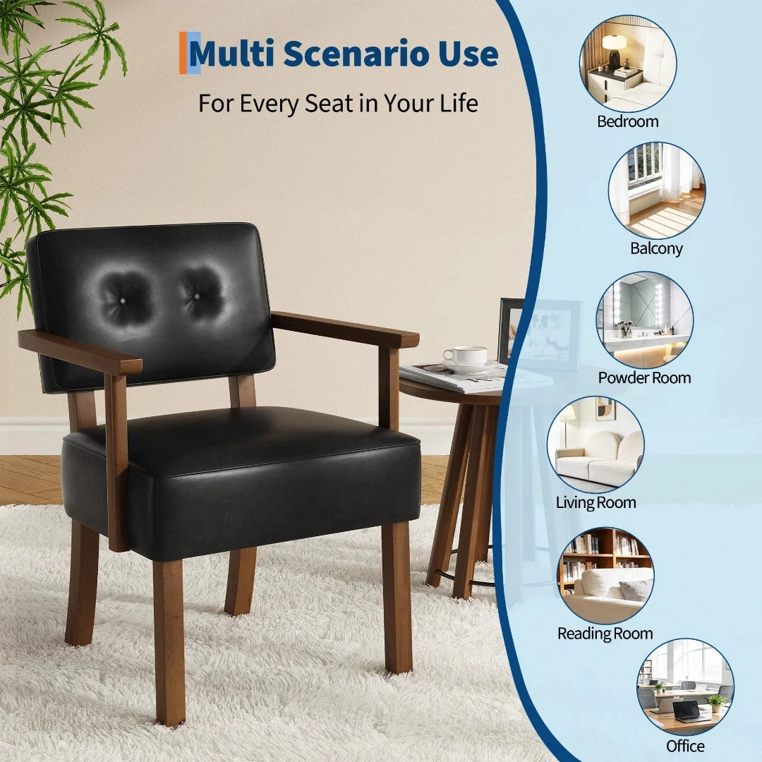 Loungesessel Beige – Moderner Cord Polstersessel mit Holzgestell & Armlehnen fuer Wohnzimmer & Schlafzimmer