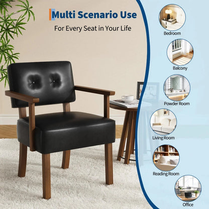 Loungesessel Beige – Moderner Cord Polstersessel mit Holzgestell & Armlehnen fuer Wohnzimmer & Schlafzimmer