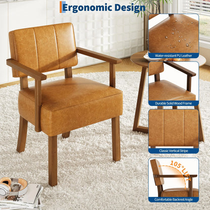 Loungesessel Beige – Moderner Cord Polstersessel mit Holzgestell & Armlehnen fuer Wohnzimmer & Schlafzimmer