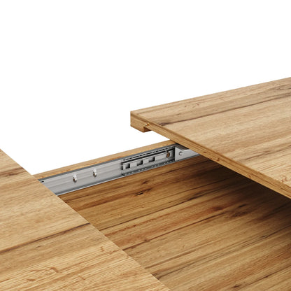 Ausziehbarer Esstisch Holzoptik 120-160cm – Moderner Küchentisch aus MDF & Metall für 6 Personen