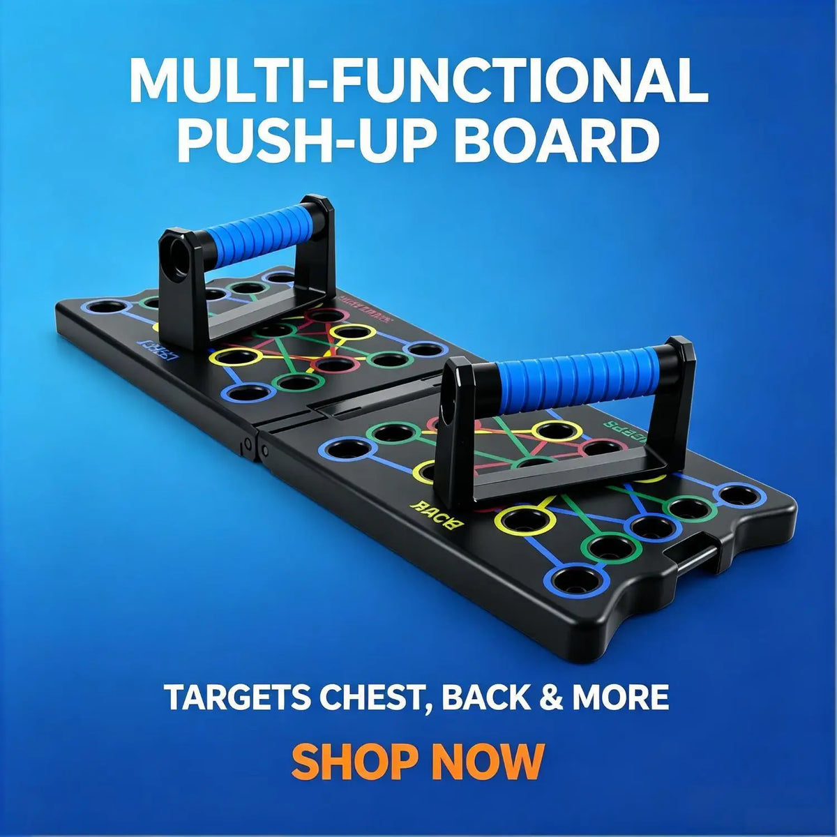 Liegestützbrett Klappbar 12-in-1 – Farbcodiertes Push Up Board für Brust, Schulter & Triceps