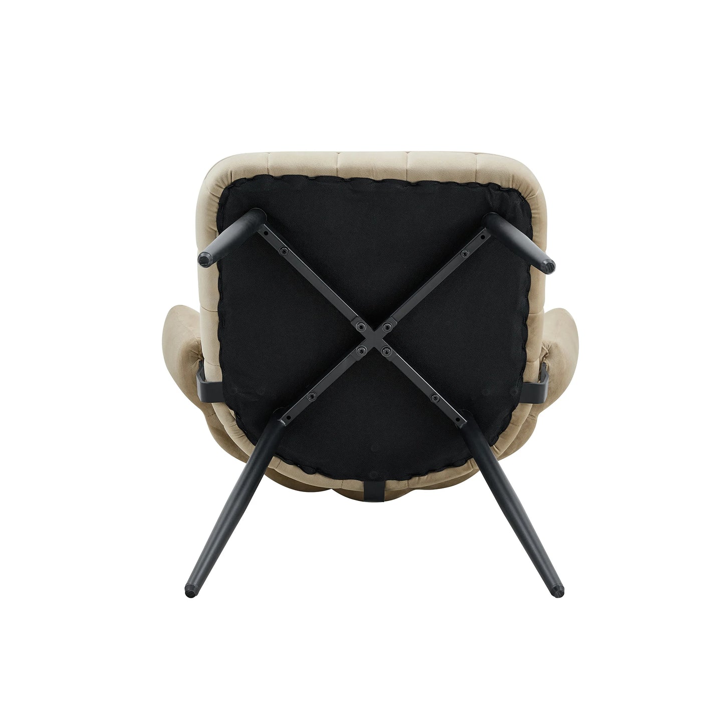 Esszimmerstuhl 2er Set Beige – Modernes Polsterstuhl Set aus Samt in Blutenform mit Metallbeinen bis 120kg
