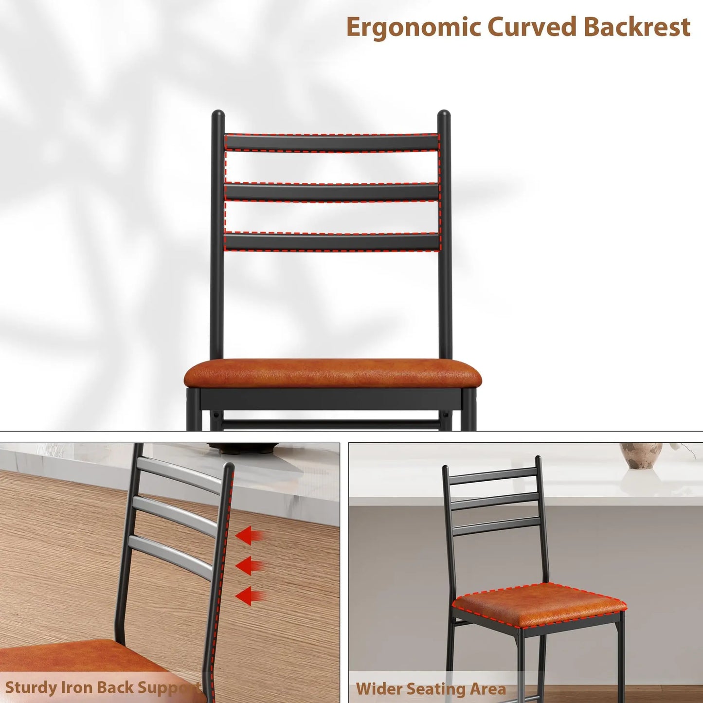 Barhocker 4er Set mit Polsterung – Moderne Tresenstühle mit Metallgestell für Küche & Bar