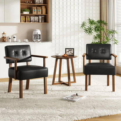 Loungesessel Beige – Moderner Cord Polstersessel mit Holzgestell & Armlehnen fuer Wohnzimmer & Schlafzimmer