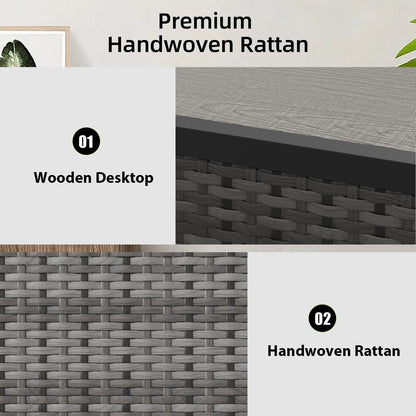 Gartenmoebel Set Metall 3-teilig – Klappbare Balkonmoebel Sitzgruppe fuer Garten & Terrasse