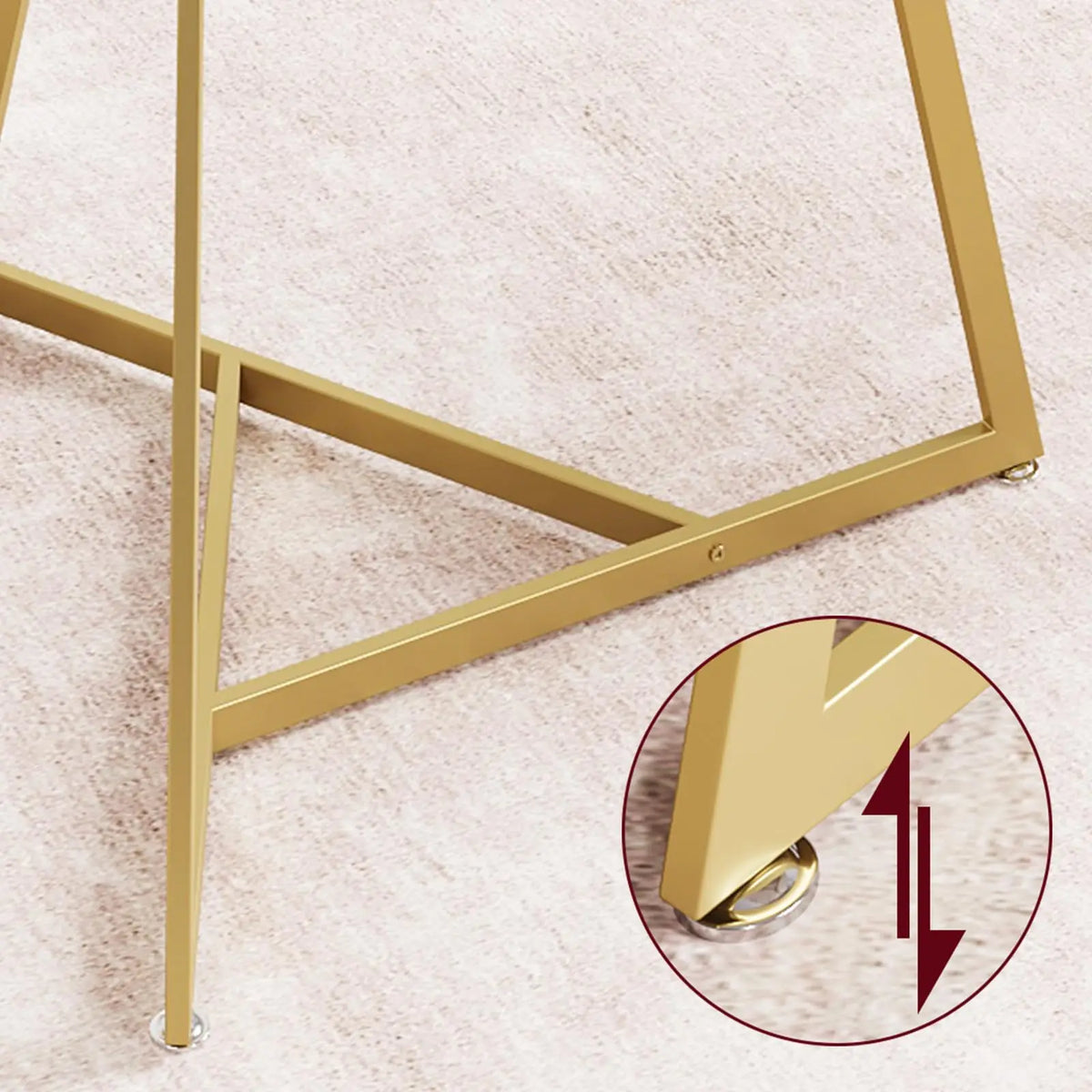 Essgruppe 3-teilig mit Rundem Tisch & 2 Stuehlen – Kompakte Esszimmer Sitzgruppe aus Metall & MDF