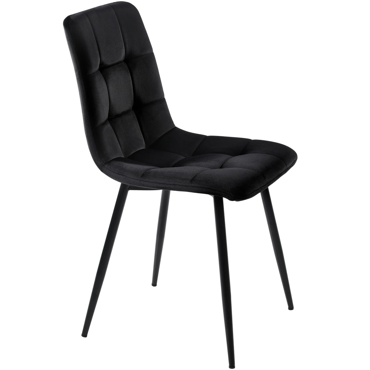 Moderne Esszimmerstühle 4er Set Samt – Ergonomische Küchenstühle Polsterstuhl Metall