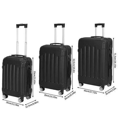 Kofferset 3-teilig Hartschale – Leichtes Koffer Set 50 60 70 cm mit TSA Schloss & 360 Rollen