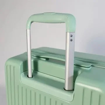 Hartschalen Koffer 18 Zoll Schwarz – Ultra-Leichtes Handgepaeck mit Leder-Eckschutz & 360 Rollen