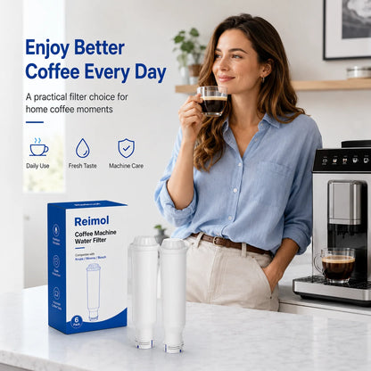 Wasserfilter Kartuschen 6er Pack – Ersatzfilter Passend für Krups Bosch Nivona Kaffeemaschinen
