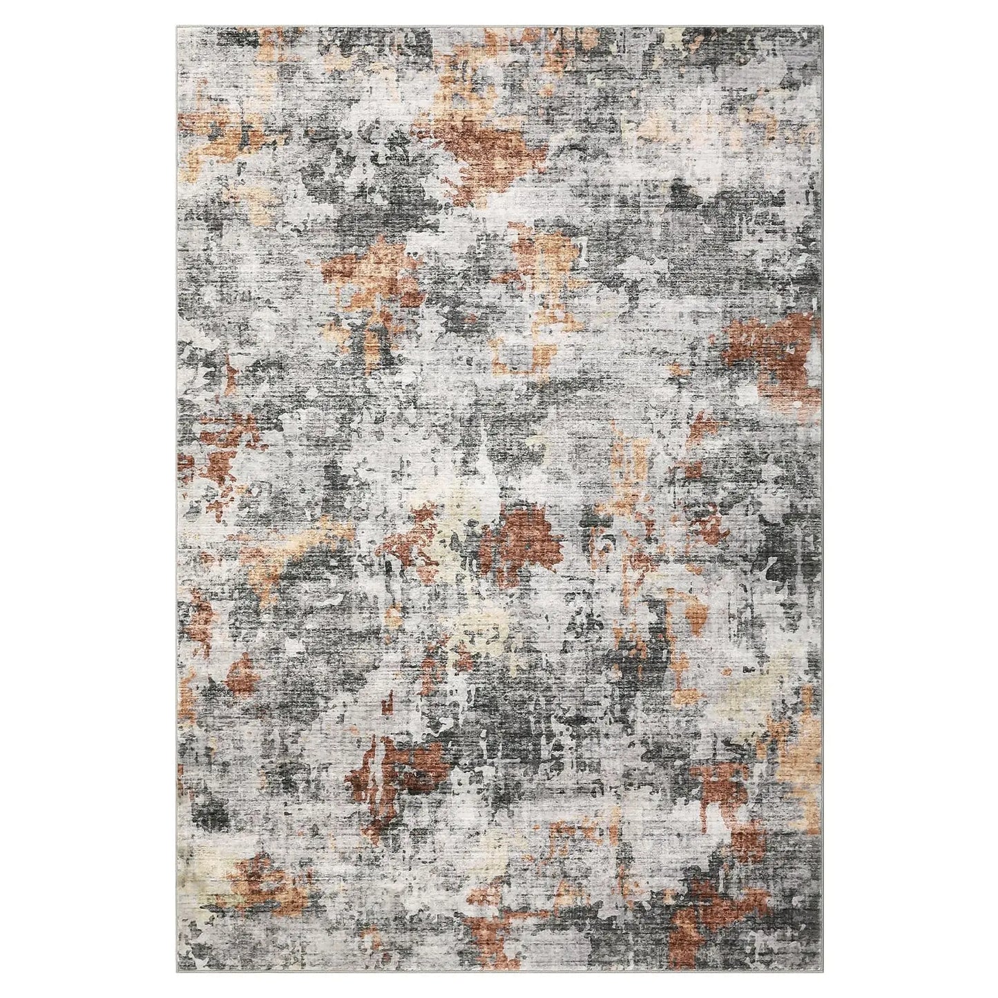 Moderner Teppich 160x220cm Waschbar – Abstrakter Kurzflor Teppich für Wohnzimmer & Schlafzimmer