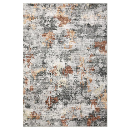 Moderner Teppich 160x220cm Waschbar – Abstrakter Kurzflor Teppich für Wohnzimmer & Schlafzimmer
