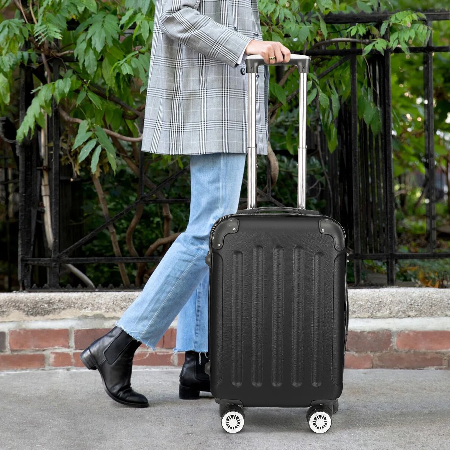 Kofferset 3-teilig Hartschale – Leichtes Koffer Set 50 60 70 cm mit TSA Schloss & 360 Rollen