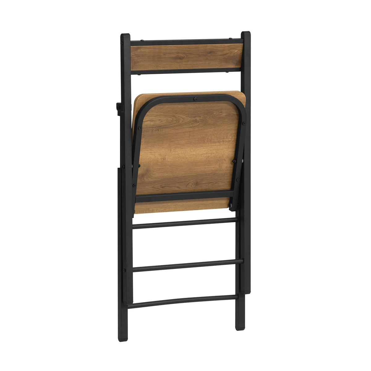 Klappstuhl Metall 2er Set Schwarz – Platzsparender Klappbarer Esszimmerstuhl bis 150kg Tragkraft