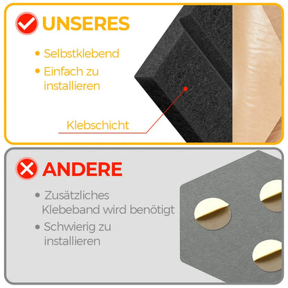 3D Wandpaneele Backsteinoptik 12er Set 30x30cm – Selbstklebende Akustikpaneele aus Polyester