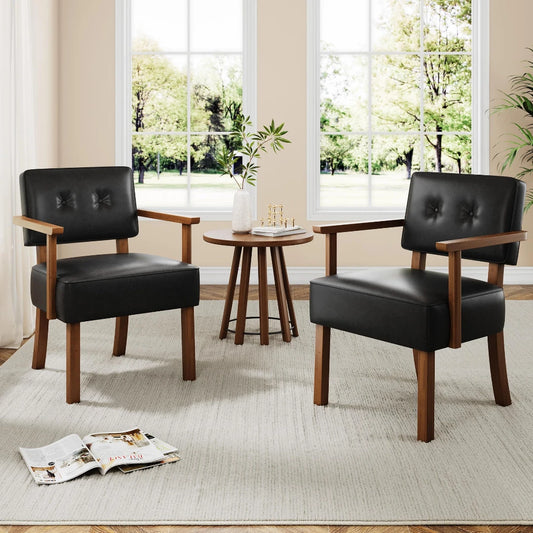 Loungesessel Beige – Moderner Cord Polstersessel mit Holzgestell & Armlehnen fuer Wohnzimmer & Schlafzimmer