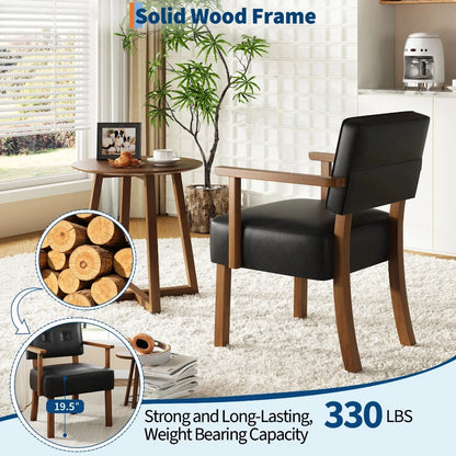 Loungesessel Beige – Moderner Cord Polstersessel mit Holzgestell & Armlehnen fuer Wohnzimmer & Schlafzimmer