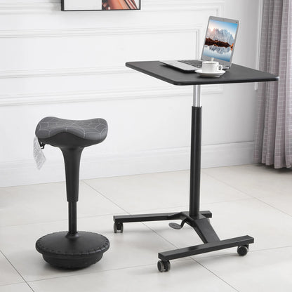 Ergonomische Stehhilfe Höhenverstellbar Schwarz – Dynamischer Stehhocker mit Wippfunktion & Sattelsitz