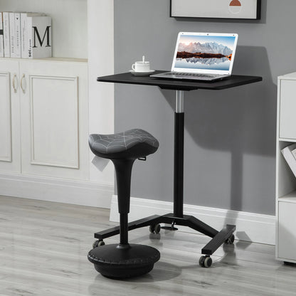Ergonomische Stehhilfe Höhenverstellbar Schwarz – Dynamischer Stehhocker mit Wippfunktion & Sattelsitz