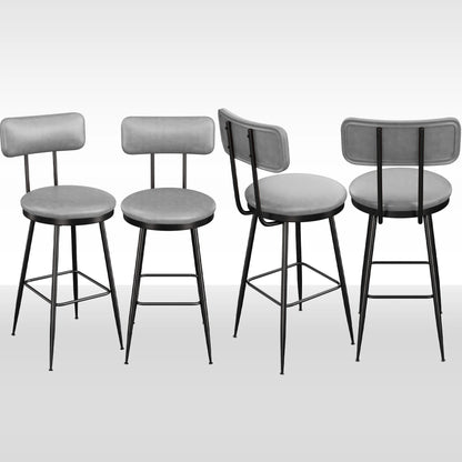 Barhocker 2er Set Schwarz – Moderne Tresenstuehle aus Kunstleder & Metall fuer Kueche, Bar & Counter bis 120kg