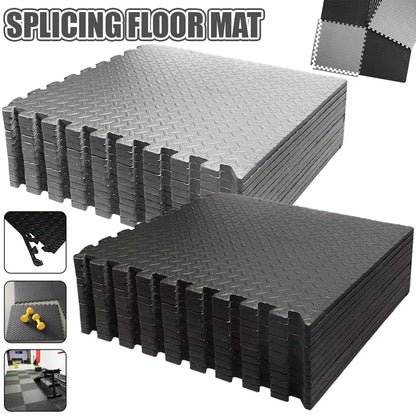 Bodenschutzmatten 60x60cm 12er Set – EVA Schaumstoff Puzzlematten für Homegym & Fitness