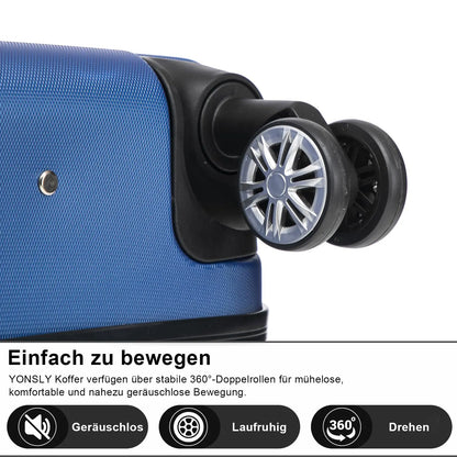 Hartschalen Koffer ABS – Leichtes Handgepaeck & Reisekoffer mit 360 Rollen & Zahlenschloss