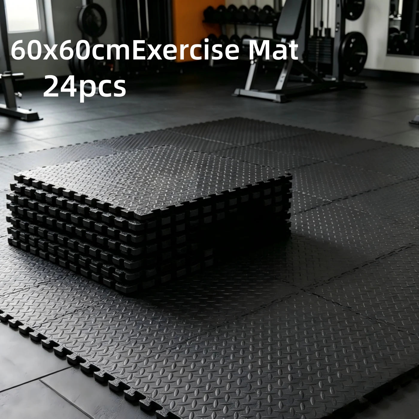 Bodenschutzmatten 60x60cm 12er Set – EVA Schaumstoff Puzzlematten für Homegym & Fitness