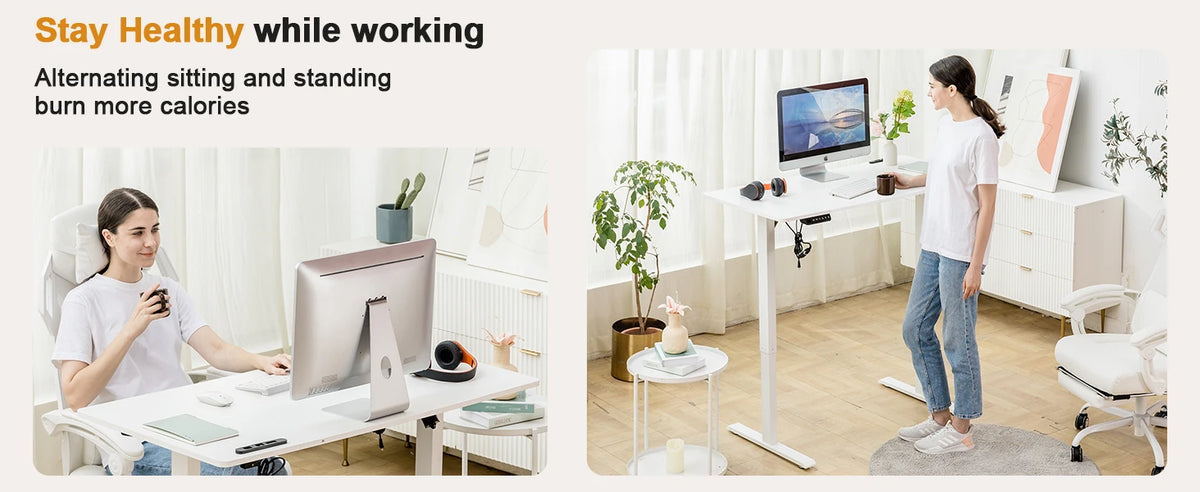 Elektrischer Höhenverstellbarer Stehschreibtisch 160 cm – Ergonomischer Schreibtisch mit USB & Memory-Funktion