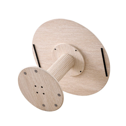 Runder Glas Esstisch 115cm – Moderner Küchentisch aus Glas & Holz für 4 Personen