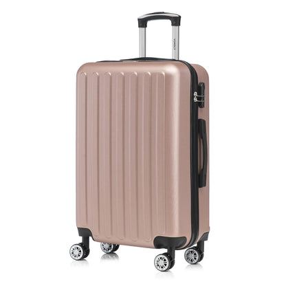 Hartschalen Koffer ABS – Leichtes Handgepaeck & Reisekoffer mit 360 Rollen & Zahlenschloss