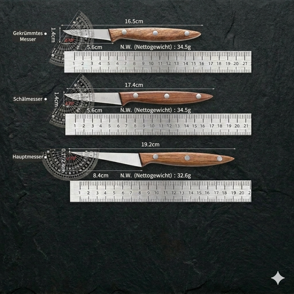 3-teiliges Carving-Set