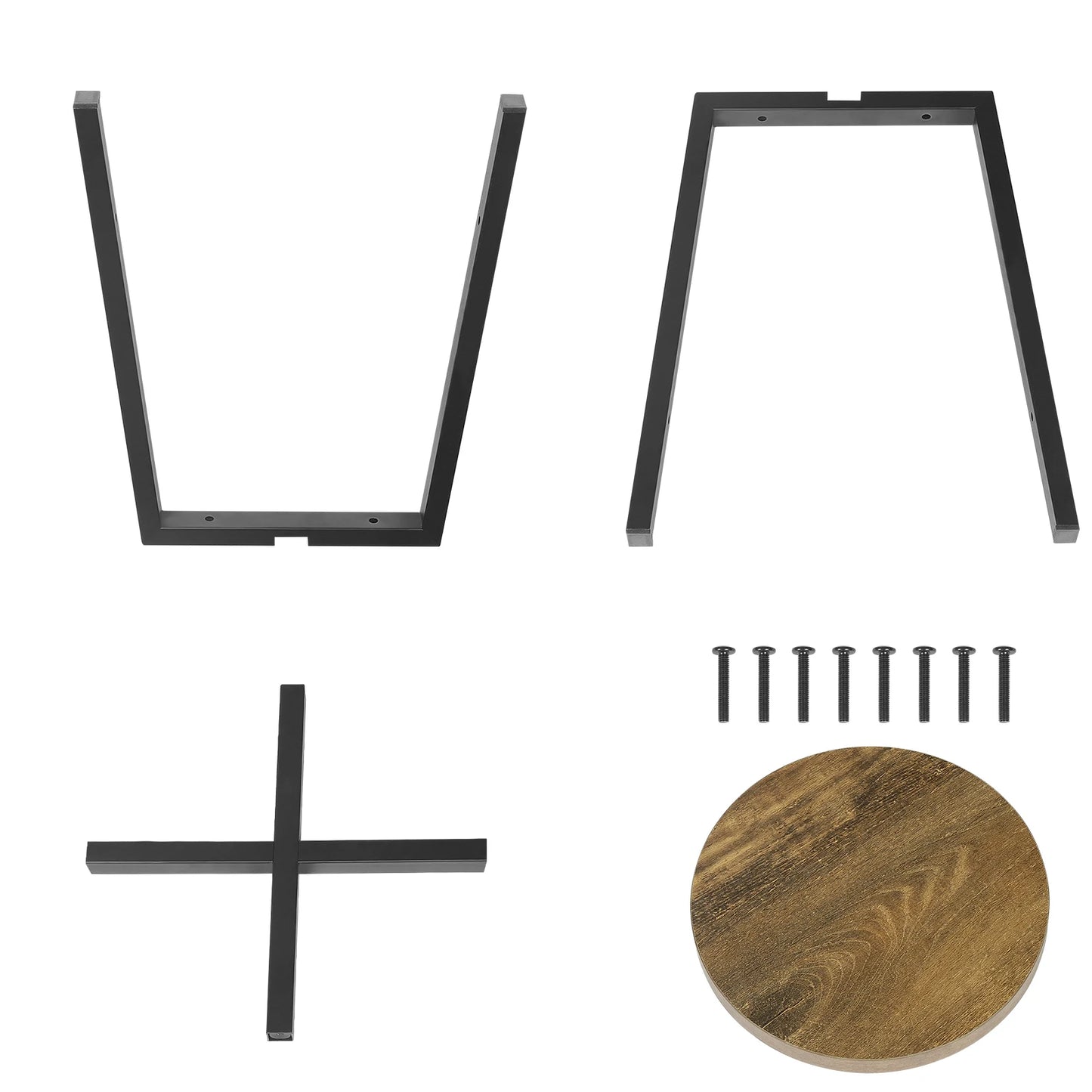 Küchenhocker 2er Set Industrie-Design – Kompakter Beistellhocker aus Metall & Holz bis 100kg