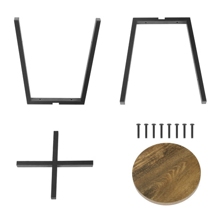 Küchenhocker 2er Set Industrie-Design – Kompakter Beistellhocker aus Metall & Holz bis 100kg