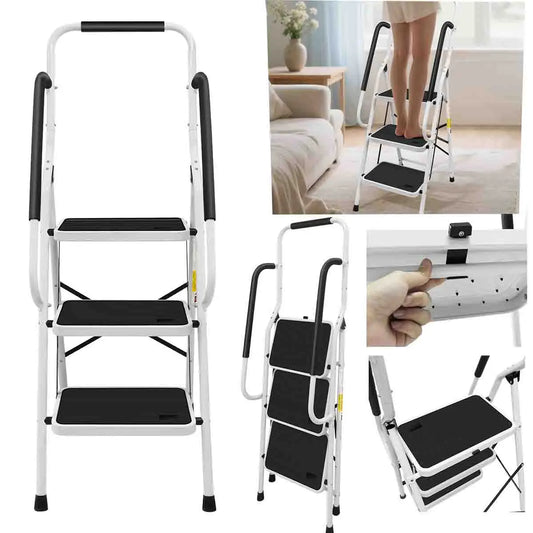 Bistrotisch Klappbar 60cm – Runder Stehtisch aus Metall fuer Balkon, Garten & Küche