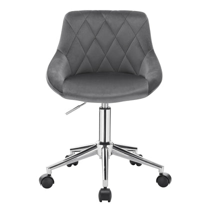 Ergonomischer Bürostuhl Samt Höhenverstellung & Rollen – Moderner Drehstuhl für Home-Office