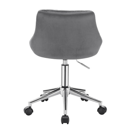 Ergonomischer Bürostuhl Samt Höhenverstellung & Rollen – Moderner Drehstuhl für Home-Office