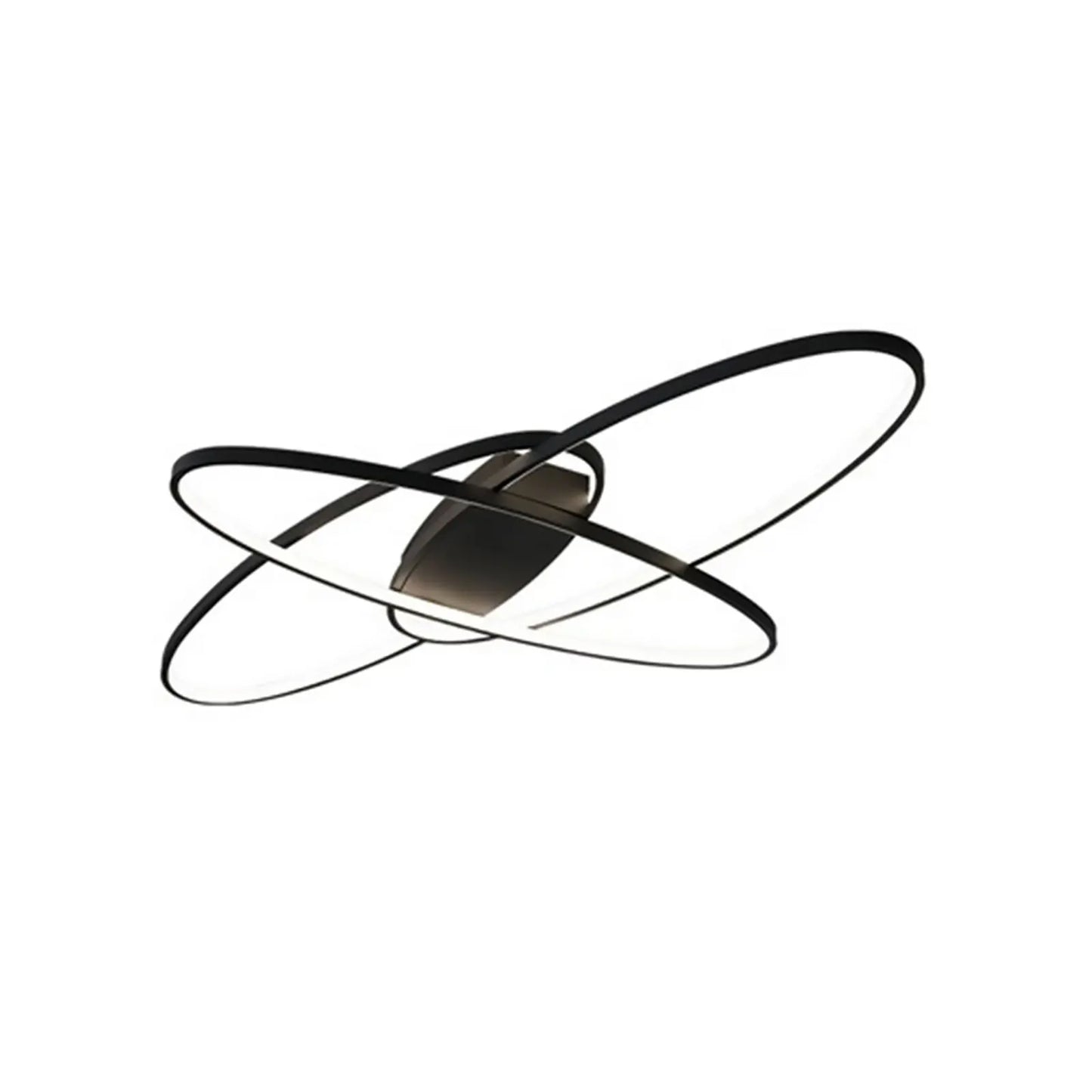 LED Deckenleuchte Schwarz Dimmbar 95 cm – Moderne Designer Lampe mit Fernbedienung