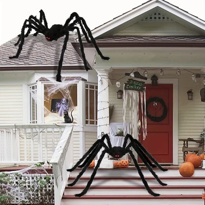 Riesige Halloween Spinne Deko Plüsch – Gruselige Spinnen Requisite für Indoor & Outdoor