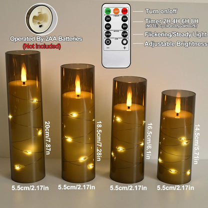 LED Kerzen Flammenlos 6er Set – Täuschend Echte Batteriebetriebene LED Flackerkerzen